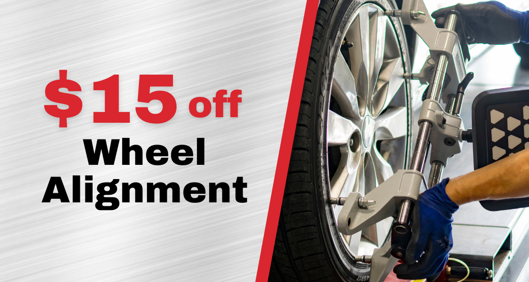 $15 off Wheel Alignment